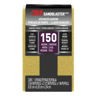 3M SandBlaster Advanced Sanding Sanding Sponge, 20908-150 ,150 grit