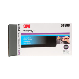 3M Wetordry Abrasive Sheet 401Q, 01998, 3000, 5 1/2 x 9 in, 50 sheets
per carton