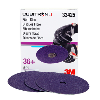 3M Cubitron II Abrasive Fibre Disc, 33425, 7 in x 7/8 in (180mm x
22mm), 36+