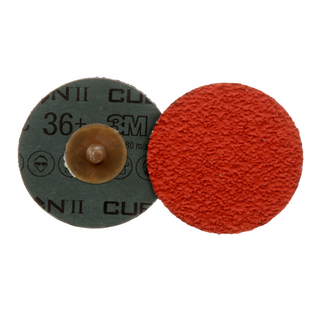 3M Cubitron II Roloc Fibre Disc 987C, 36+, TR, 3 in, Die R300V,
50/Carton