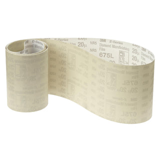 3M Diamond Microfinishing Film Belt 675L, 20 Mic 5MIL, Beige, 4 in x
98-1/2 in