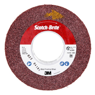 Scotch-Brite Metal Finishing Wheel, MF-WL, 5A Medium, 8 in x 2 in x 3
in