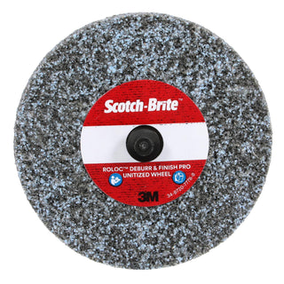 Scotch-Brite Roloc Deburr & Finish PRO Unitized Wheel, DP-UR, 6C Medium+, TR