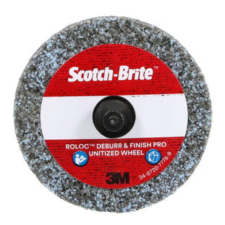 Scotch-Brite Roloc Deburr & Finish PRO Unitized Wheel, DP-UR, 6C Medium+, TR