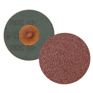 3M Roloc Fibre Disc 782C, 60+, TR, 2 in, Die R200P, 50/Carton