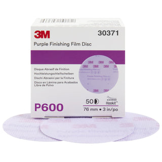 3M Hookit Purple Finishing Film Abrasive Disc 260L, 30371, 3 in, P600