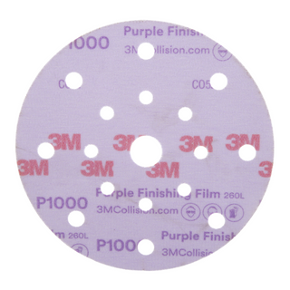 3M Hookit Purple Finishing Film Abrasive Disc 260L, 34782, 6 in, Dust
Free