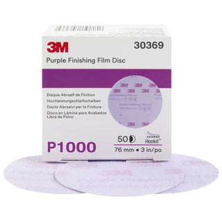 3M Hookit Purple Finishing Film Abrasive Disc 260L, 30369, 3 in,
P1000