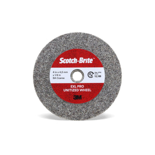 Scotch-Brite EXL PRO Unitized Wheel, 8 in x 4.5mm x 1 in, 8A CRS