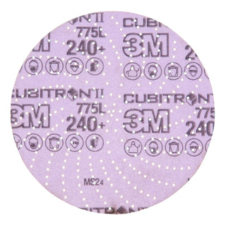 3M Xtract Cubitron II Film Disc 775L, 240+, 6 in, Die 600LG,
50/Carton