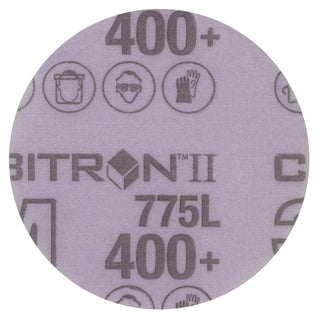 3M Cubitron II Hookit Film Disc 775L, 400+, 6 in x NH, Die 600Z,
50/Carton