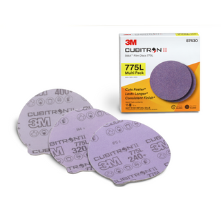 3M Cubitron II Stikit Film Disc 775L, 87430, 5 in x NH, 240+ to 400+