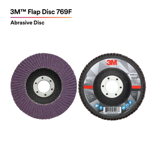 3M Flap Disc 769F, 60+, T29 Quick Change, 7 in x 5/8 in-11