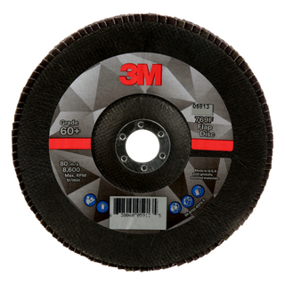 3M Flap Disc 769F, 60+, T29, 7 in x 7/8 in