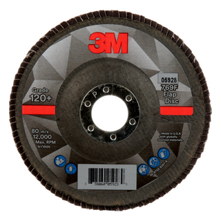 3M Flap Disc 769F, 120+, T27, 5 in x 7/8 in