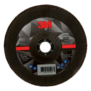 3M Flap Disc 769F, 120+, T27, 7 in x 7/8 in