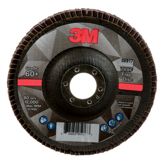 3M Flap Disc 769F, 60+, T29, 5 in x 7/8 in