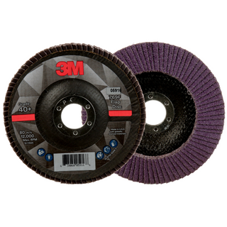 3M Flap Disc 769F, 40+, T29, 5 in x 7/8 in