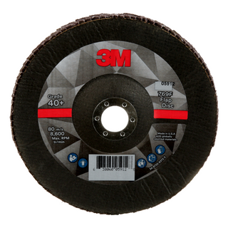 3M Flap Disc 769F, 40+, T29, 7 in x 7/8 in