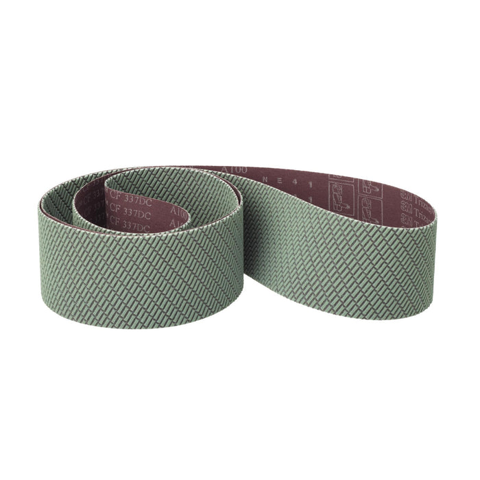 3M Trizact Cloth Belt 337DC, 3 1/2 in x 15 1/2 in, A160, X-weight,
10/Pac