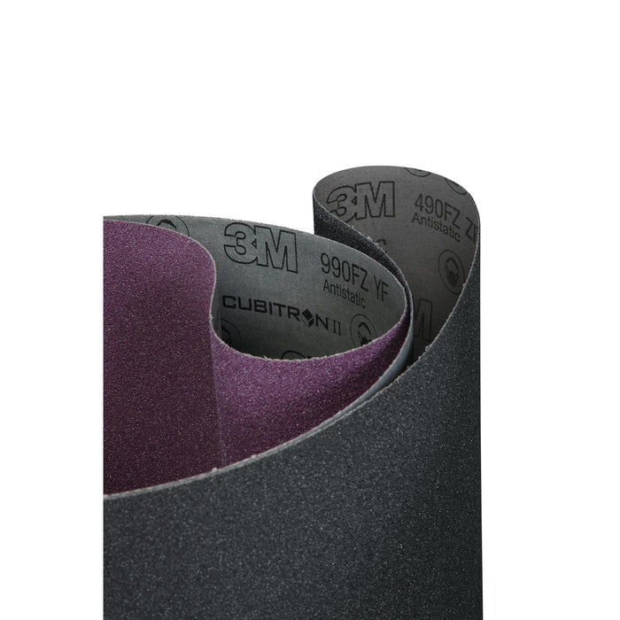3M SiC Cloth Belt 490FZ, 64 in x 142 in, P80 YF-weight, Filmlok