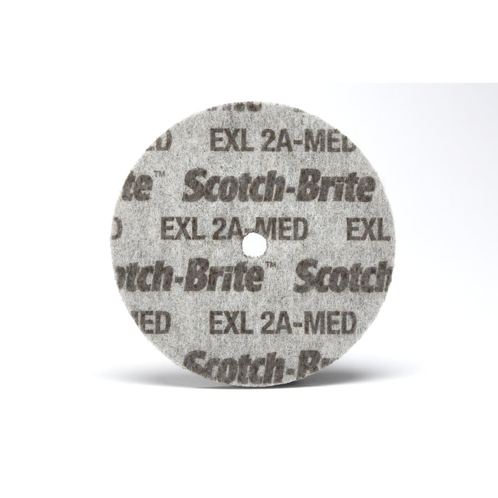 Scotch-Brite EXL Unitized Wheel, 6 in x  1/4 in x 1/2 in, 2A MED, 8
ea/Case