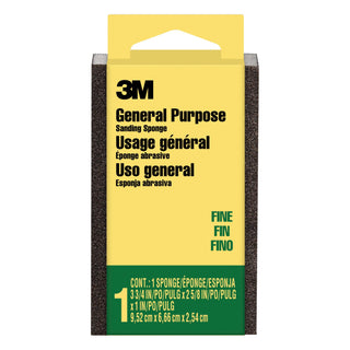 3M Sanding Sponge CP-001-ESF, Block, 3 3/4 in x 2 5/8 in x 1 in, Fine