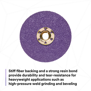 3M Cubitron II Fibre Disc 982CX Pro, 36+, TN Quick Change, 4-1/2 in,
Die TN450E