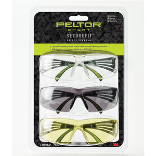 Peltor Sport SecureFit Safety Eyewear, SF400-P3PK-6