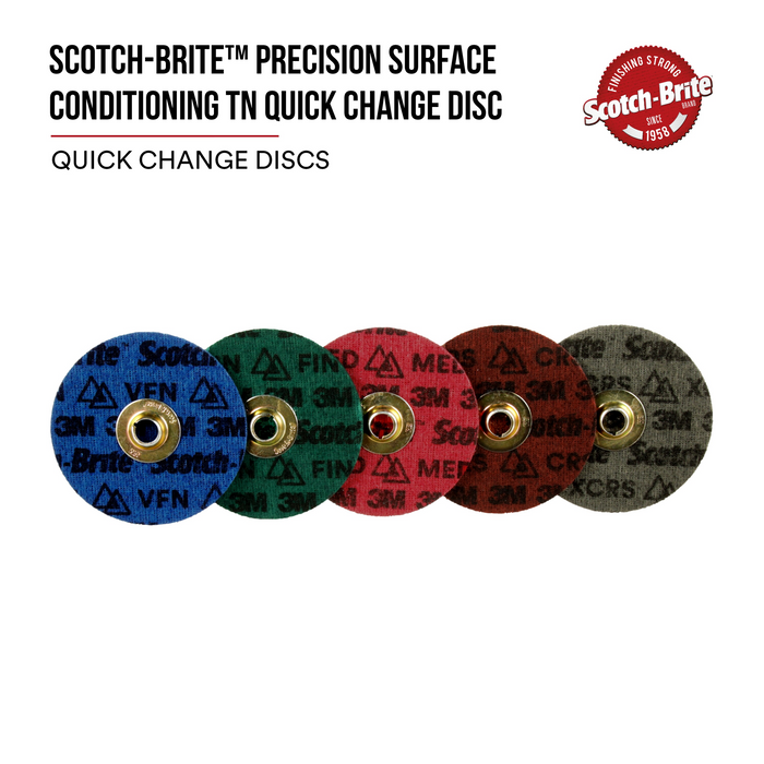 Scotch-Brite Precision Surface Conditioning TN Quick Change Disc, PN-DN, Fine