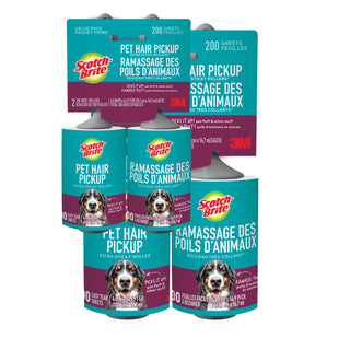 Scotch-Brite Pet Hair Pickup Lint Roller Twin Pack 839RS-100TP, 4 in x 56.3 ft