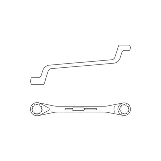 Gedore 6015780 Double Ended Ring Spanner Offset 8x10 mm