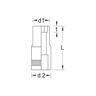 Gedore 6226640 Socket 1/4 Inch Size 13 mm