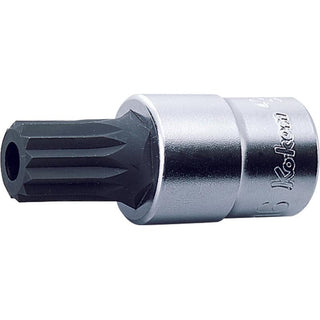 Koken 4020.60-MH16 Bit Socket XZN MH16 Triple Square 60 MM With Hole 1/2 Sq. Drive