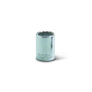 Wright Tool 4112 1/2-Inch Drive 3/8-Inch 12 Point Chrome Socket