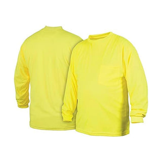 Pyramex RLTS3110NS Non-Rated Hi-Vis Lime Long Sleeve T-Shirt