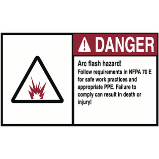 Ideal 44-895 Danger Label, Nec Arc Flash, 4" x 6", Adhesive