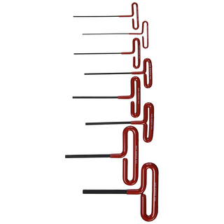 Bondhus 46487 Hex Tip Cushion Grip Loop T-Handles Set with ProGuard Finish, 8 Piece