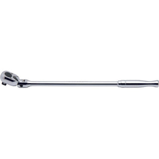 Koken 4774P-450 1/2 In Sq. Dr. Ratchet Handle 24 Teeth Flexible Head Length 450 mm Polished Handle