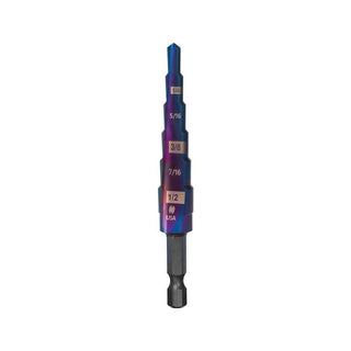 Spyder 19020 Stinger Mach-Blue 6 Step Bit, Hex Shank, 3/16 Inch - 1/2 Inch