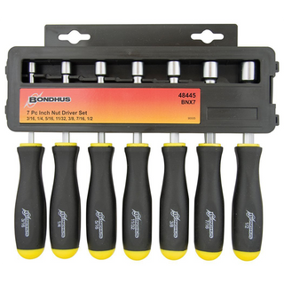 Bondhus 48445 Hollow Shaft Nut Driver, 7 Piece