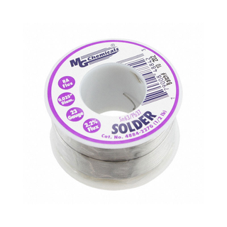 MG Chemicals 4884-227G 4880 Series, Sn63/Pb37 Rosin Core Leaded Solder 0.025" Diameter 1/2 lbs Spool