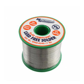 MG Chemicals 4900-454G SAC305 96.3% Tin 0.7% Copper 3% Silver No Clean Lead Free Solder 0.032" Diameter 1 lbs Spool