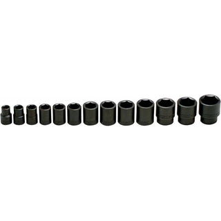 Wright Tool 415 1/2" Drive 6 Pt. Standard Impact Socket Set 13 Piece