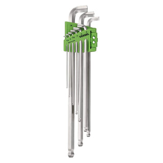 Vessel Tools 8209BPLU Ball Point Hex L-Key Wrench Stubby 9 Piece Set