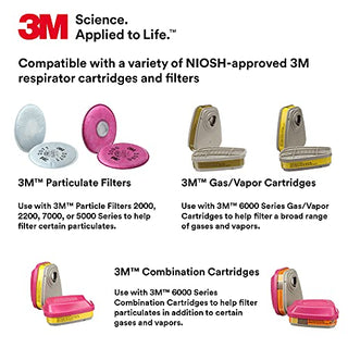 3M Rugged Comfort Quick Latch Half Facepiece Reusable Respirator