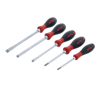 Wiha Tools 53095 SoftFinish X Heavy Duty Slotted and Phillips Screwdriver Set, 5 Pc.