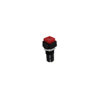 NTE Electronics 54-125-2 PUSHBUTTON 3A 125VAC SOLDER TERM. BLACK, RED ACTUATOR