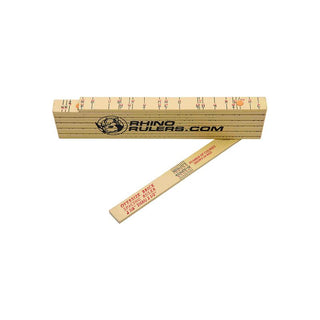 US Tape 55115 Rhino Fiberglass Folding Ruler 5/8" x 6' Oversize Brick Scale Front Side, 16ths Back Side