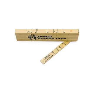 US Tape 55120 Rhino Fiberglass Folding Ruler 5/8" x 6' Modular Brick Scale Front Side, 16ths Back Side